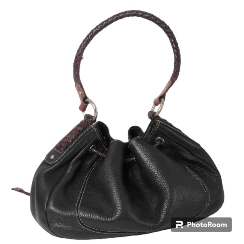 Fossil Drawstring Shoulder Bag With Braided Leath… - image 5
